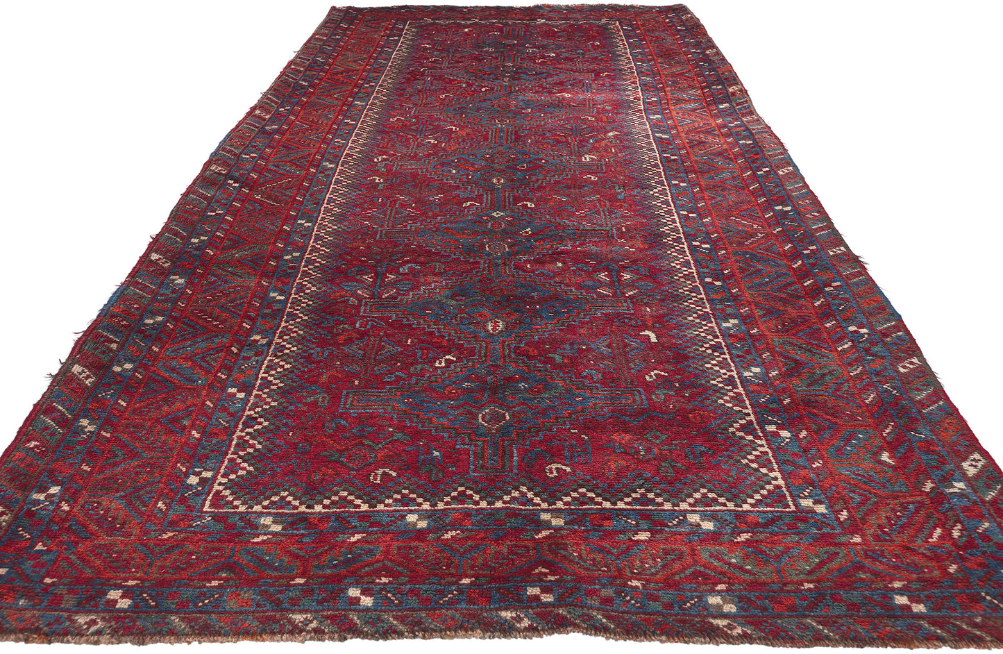 4 x 10 Vintage Persian Shiraz Rug 61239