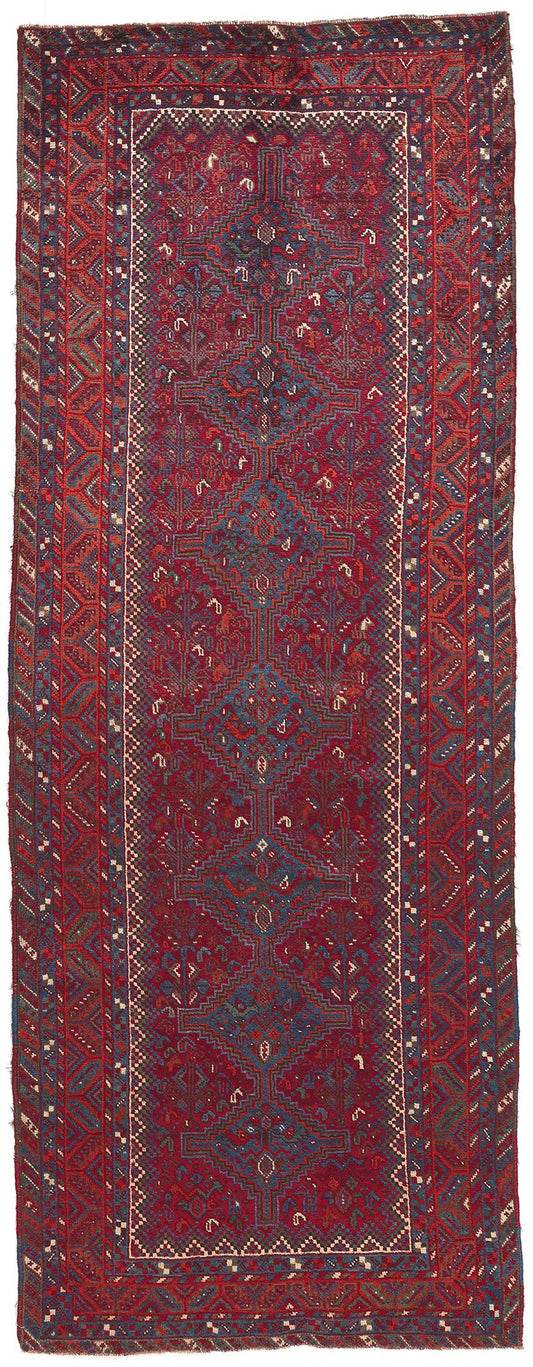 4 x 10 Vintage Persian Shiraz Rug 61239