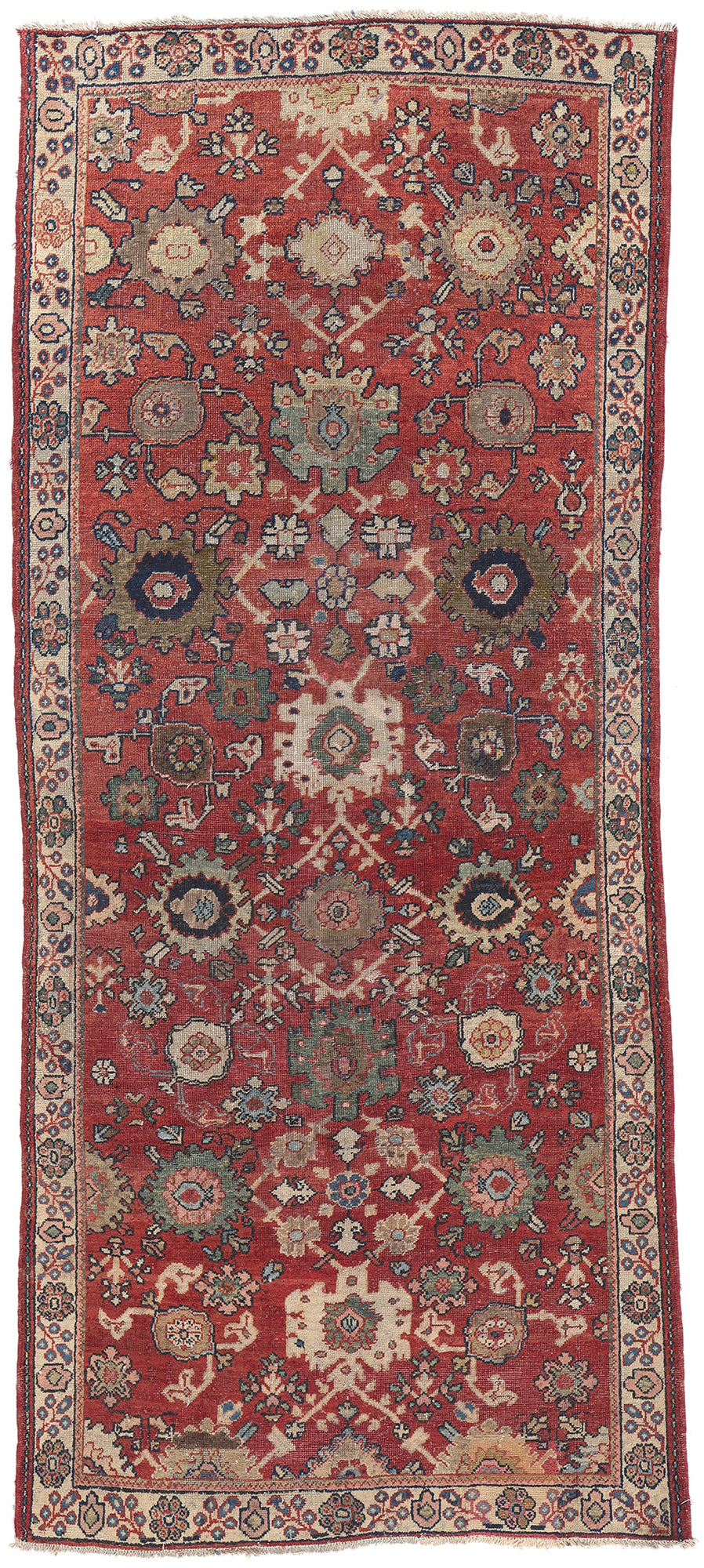 4 x 10 Vintage Persian Mahal Rug 75346