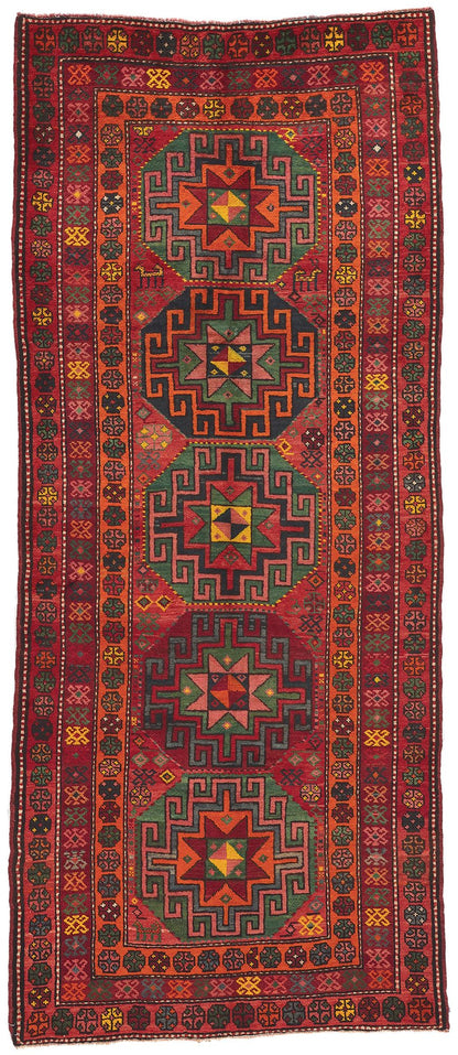 4 x 10 Vintage Kazak Afghan Rug 61235