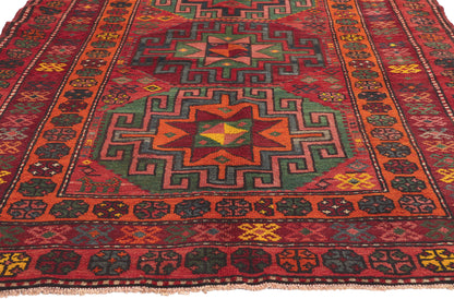4 x 10 Vintage Kazak Afghan Rug 61235