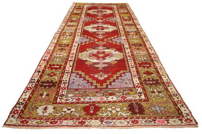 4 x 11 Vintage Turkish Oushak Rug 73852