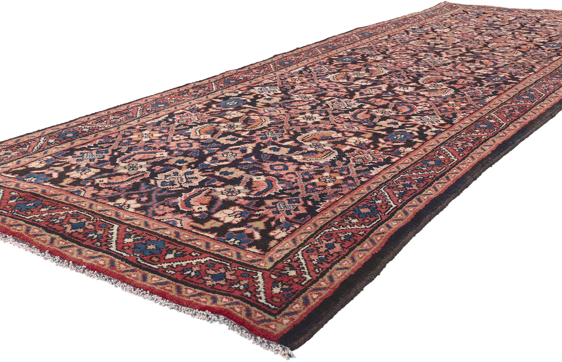 4 x 11 Vintage Persian Mahal Rug 61230