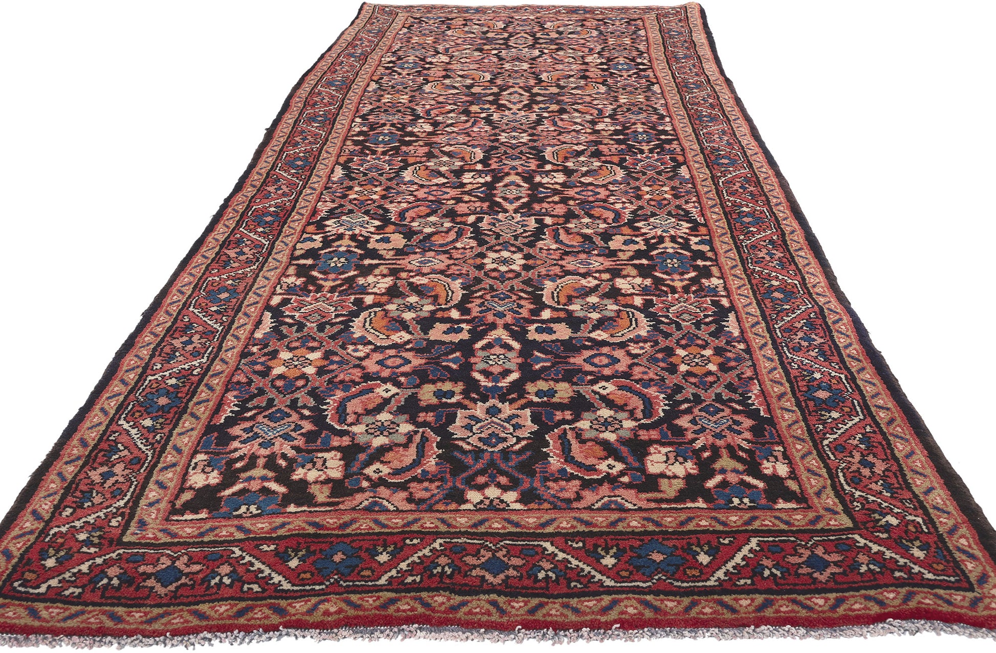 4 x 11 Vintage Persian Mahal Rug 61230