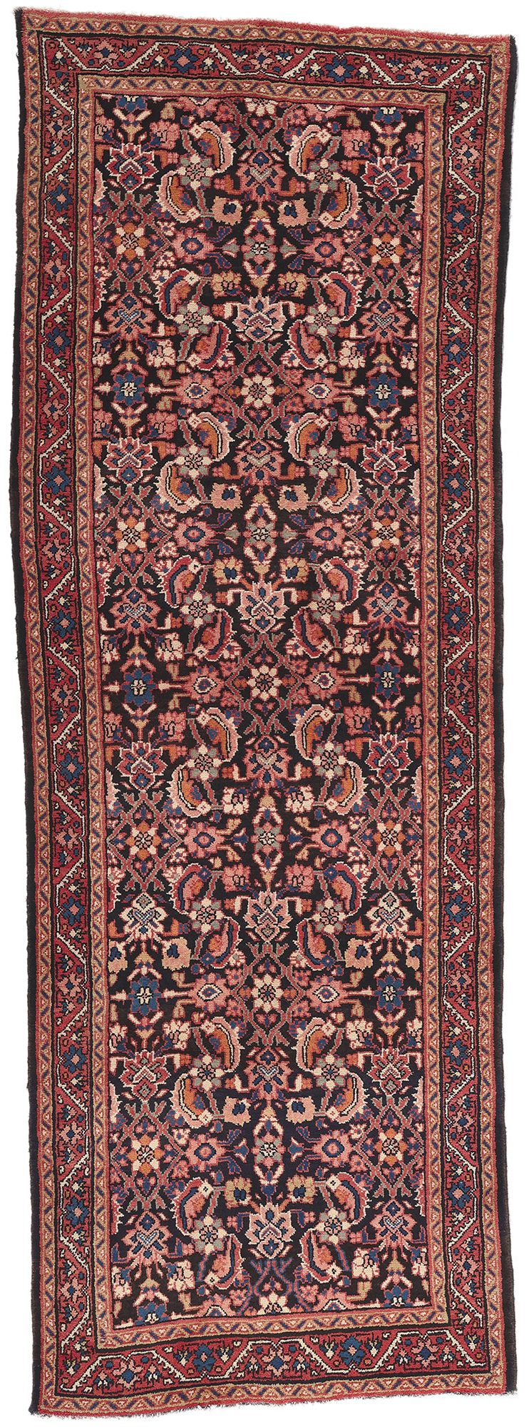 4 x 11 Vintage Persian Mahal Rug 61230