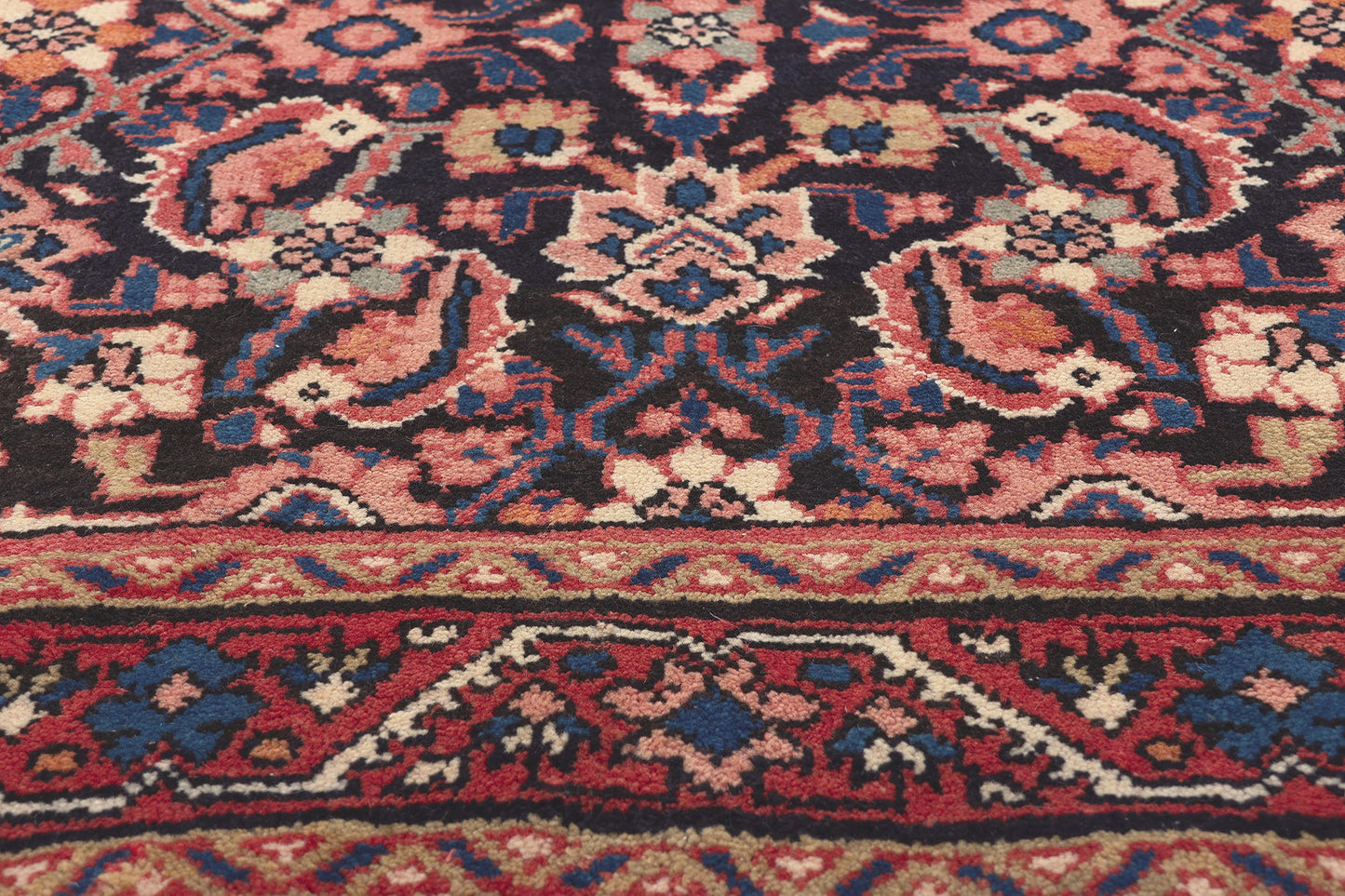 4 x 11 Vintage Persian Mahal Rug 61230