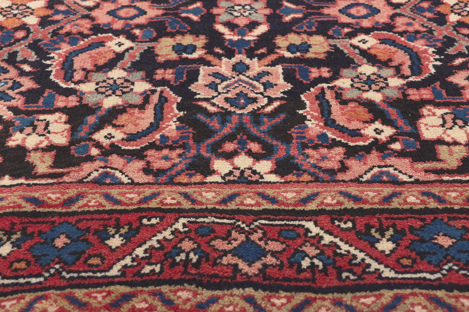 4 x 11 Vintage Persian Mahal Rug 61230