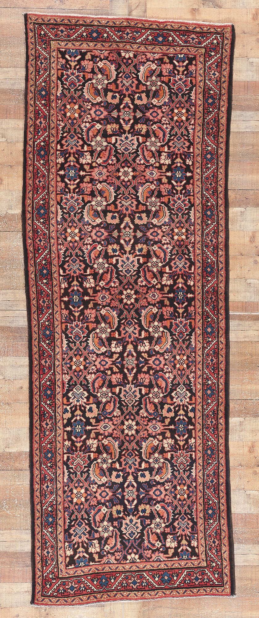 4 x 11 Vintage Persian Mahal Rug 61230