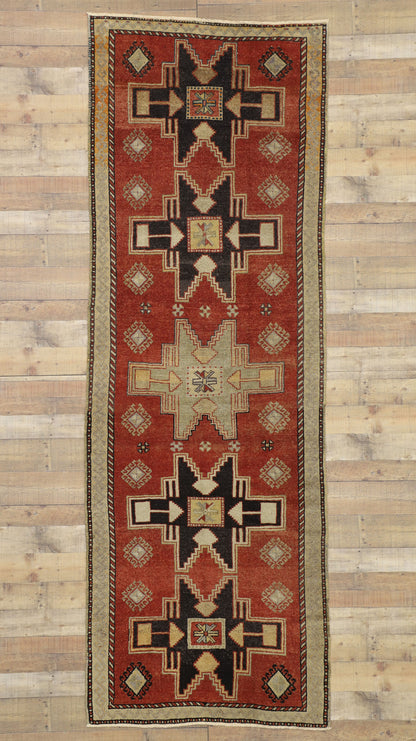 4 x 11 Vintage Turkish Oushak Runner 52389