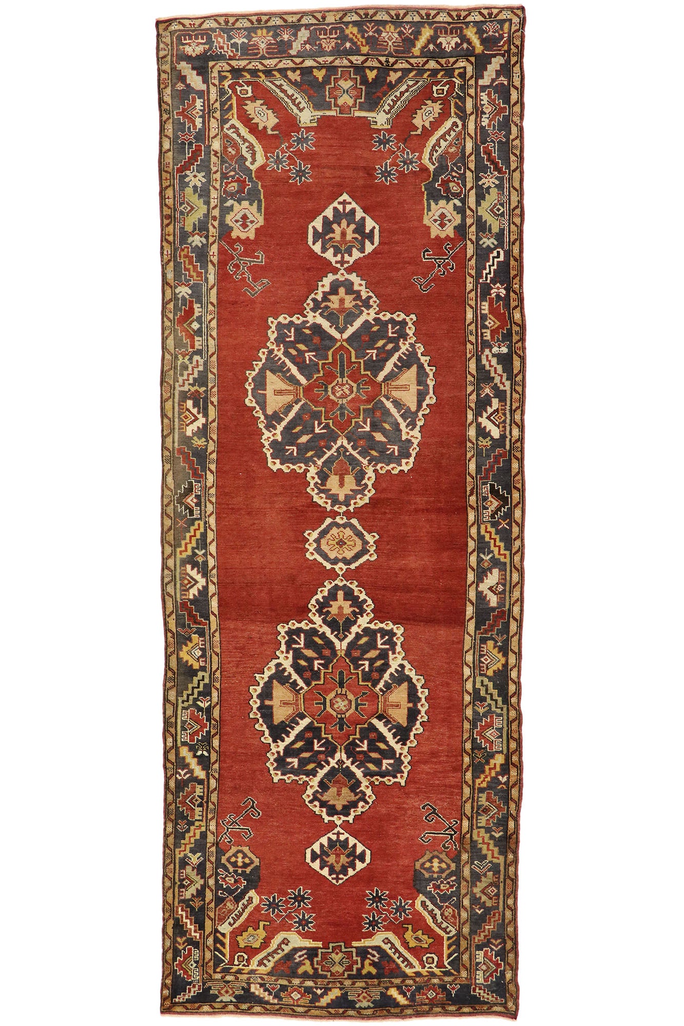 4 x 12 Vintage Turkis Oushak Rug 73738
