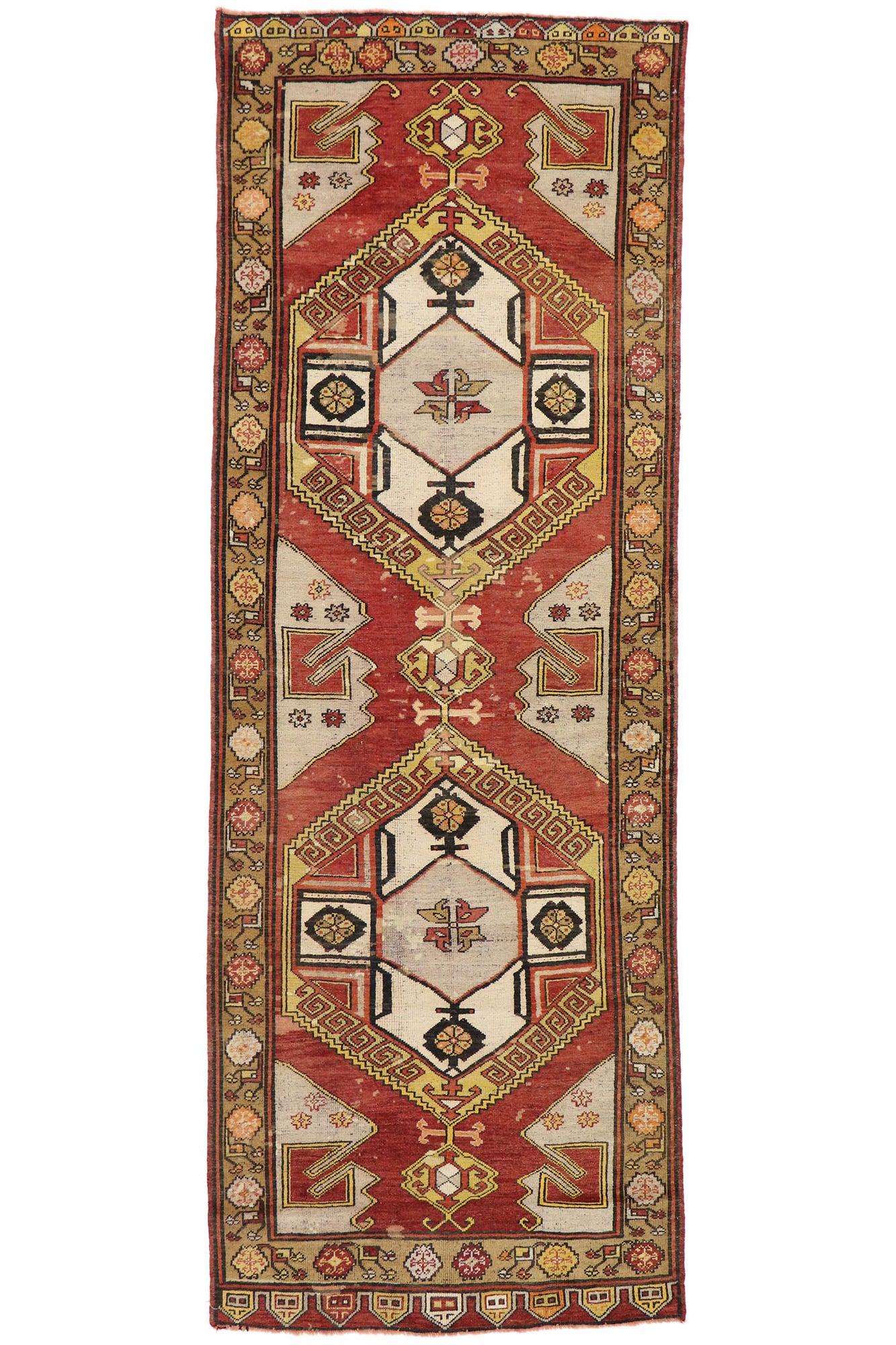 4 x 12 Vintage Turkish Oushak Rug 73938