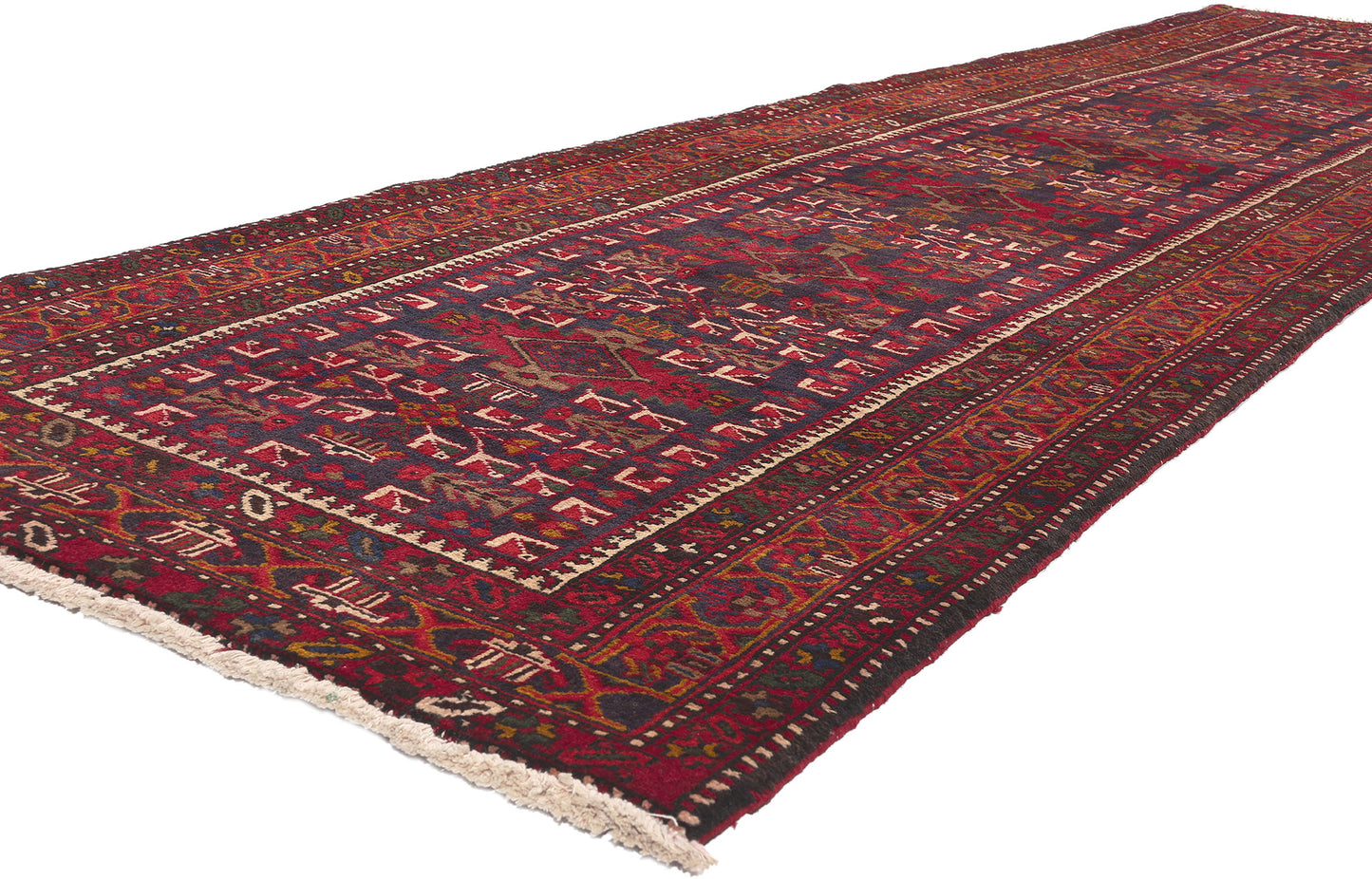 4 x 14 Antique Persian Heriz Rug 61254