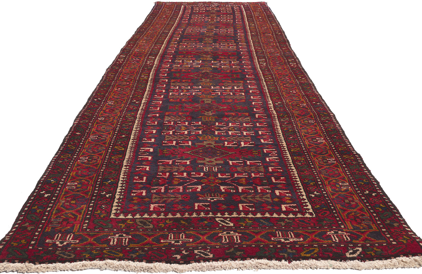 4 x 14 Antique Persian Heriz Rug 61254