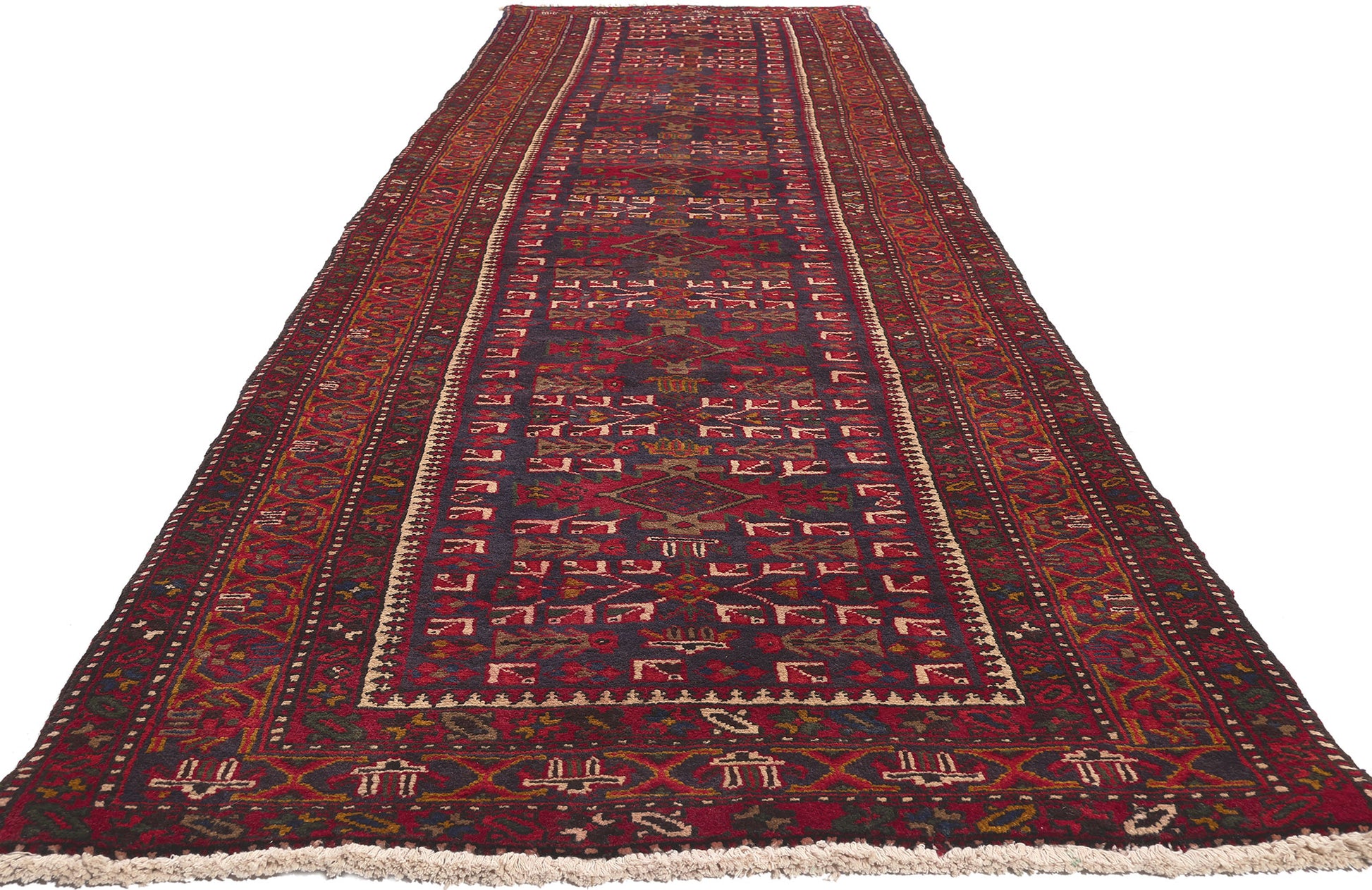 4 x 14 Antique Persian Heriz Rug 61254