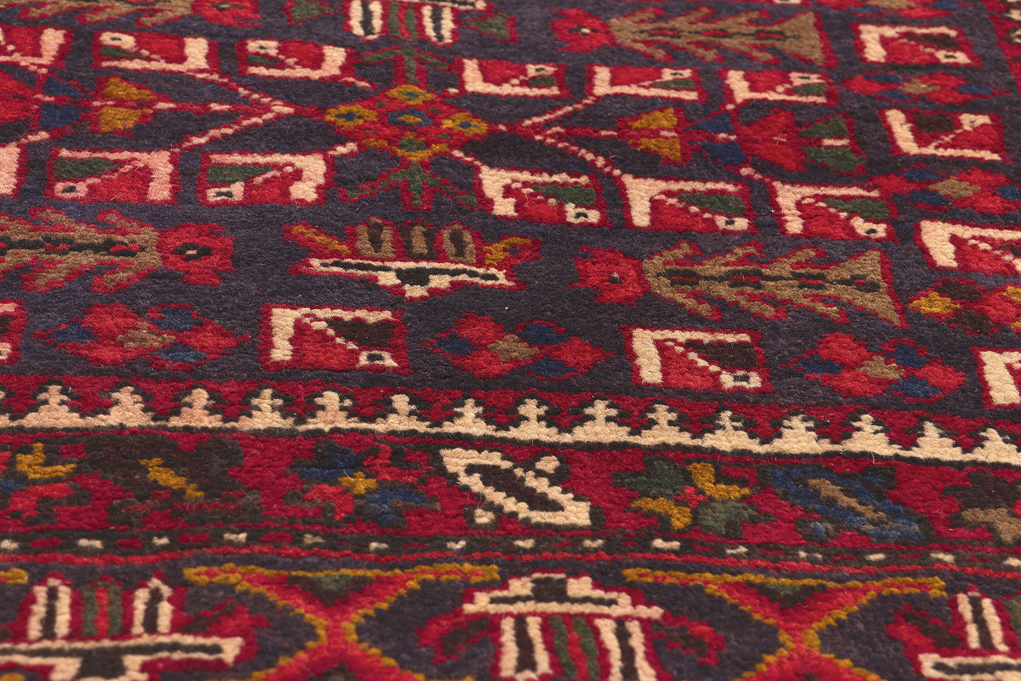 4 x 14 Antique Persian Heriz Rug 61254