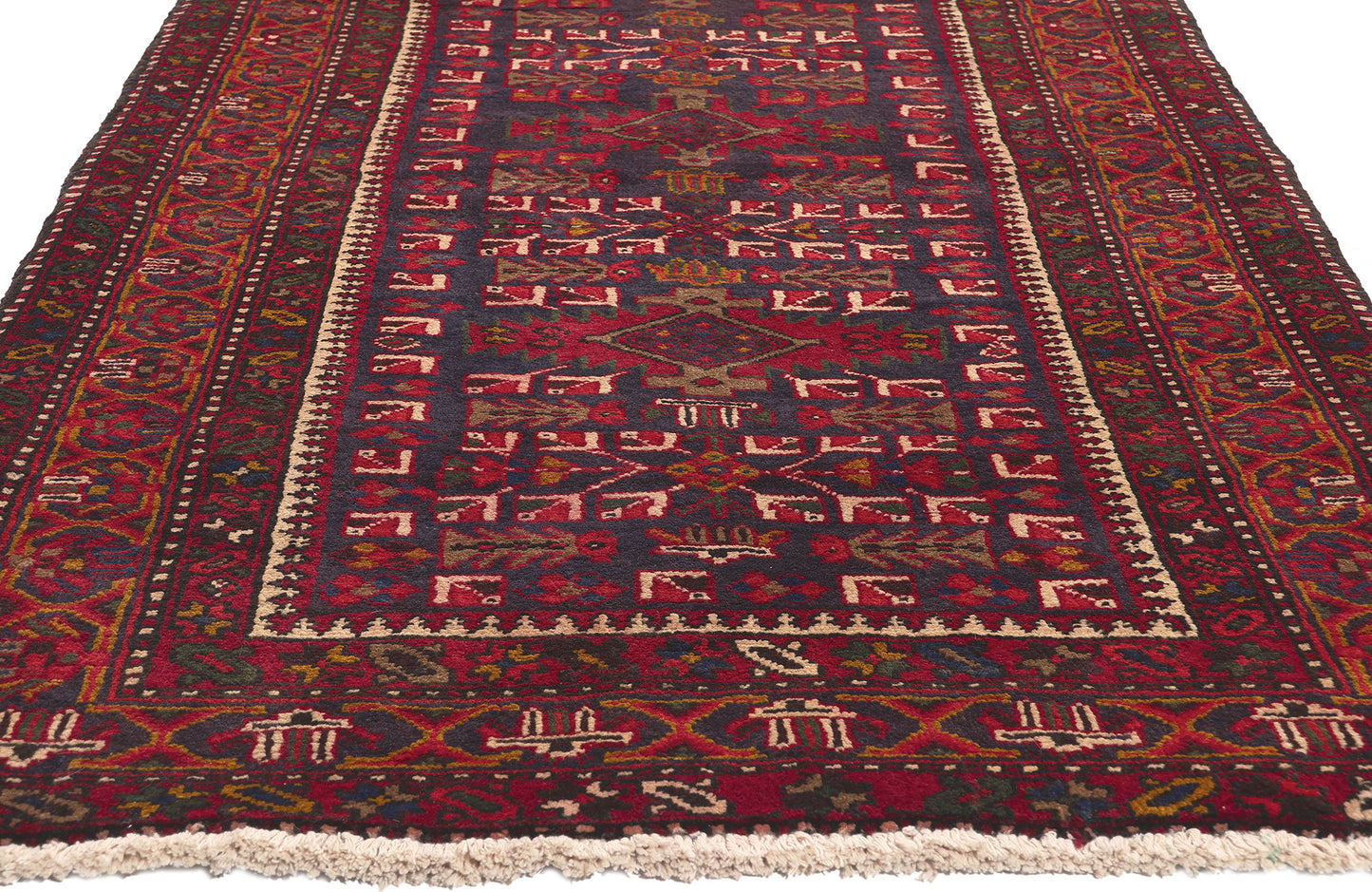 4 x 14 Antique Persian Heriz Rug 61254