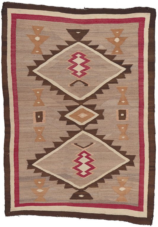 4 x 5 Antique Crystal Navajo Rug 78604