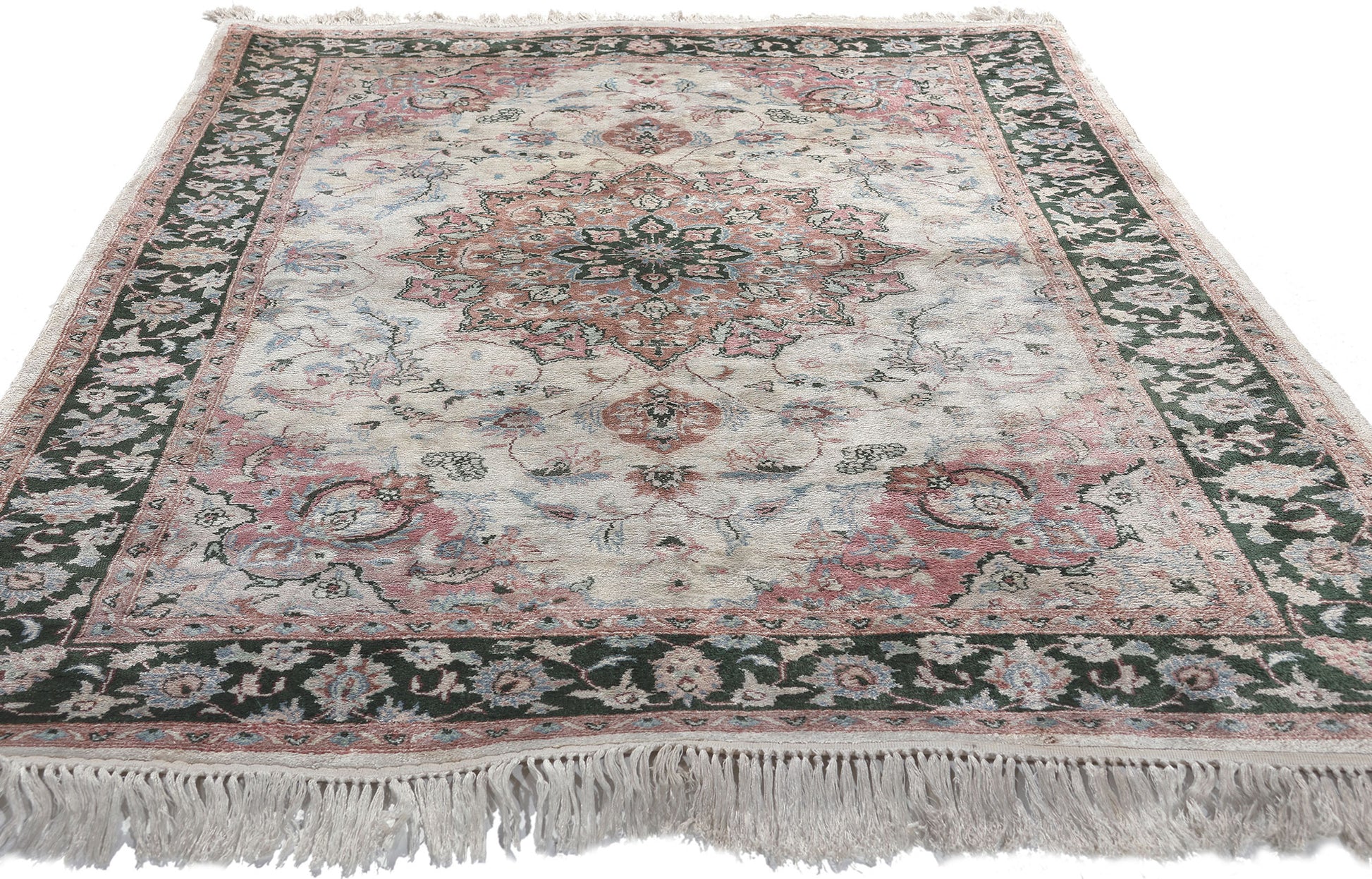 4 x 6 Vintage Indian Kashmir Rug 78545