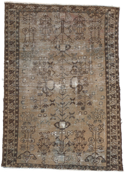 4 x 6 Antique Persian Bakhtiari Rug 78572