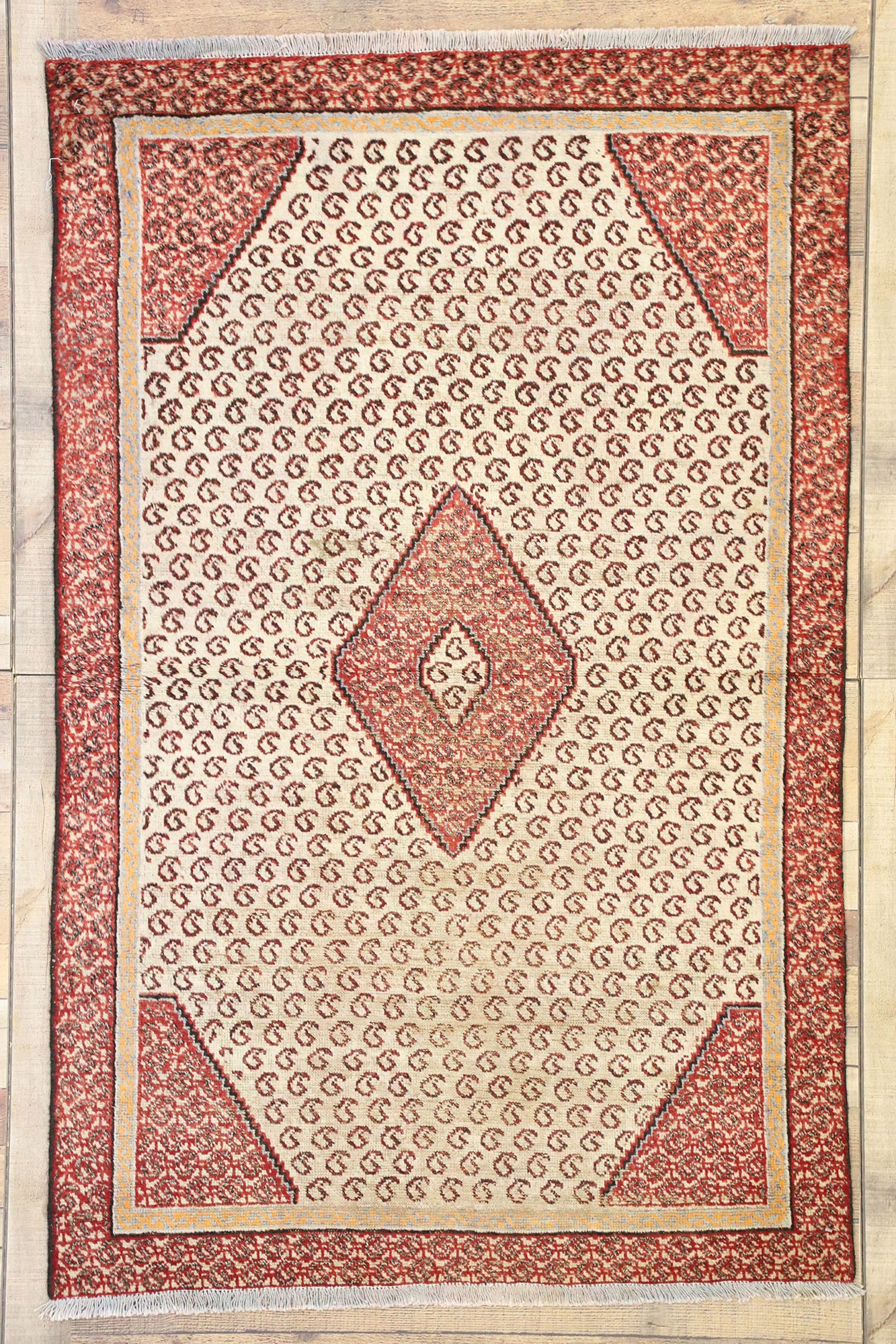 4 x 6 Vintage Persian Hamadan Rug 76260