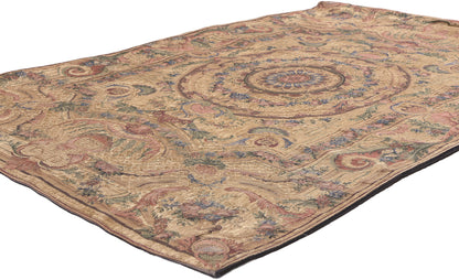 4 x 6 Vintage Aubusson Beljen Mills Tapestry 78682