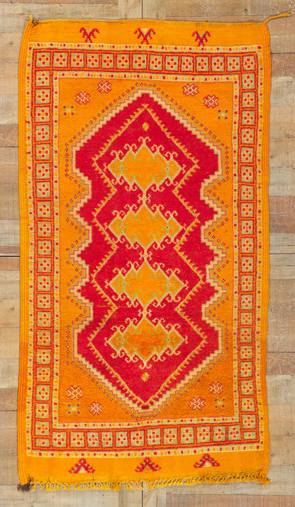 4 x 6 Vintage Moroccan Rug 74570
