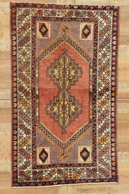 4 x 6 Vintage Turkish Oushak Rug 50155