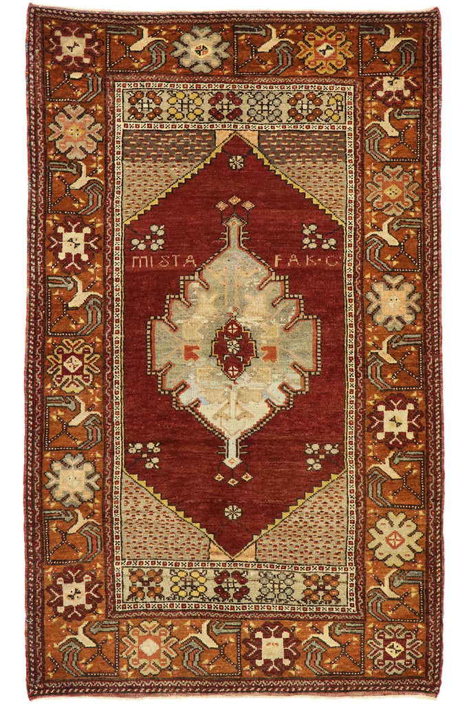 4 x 6 Vintage Turkish Oushak Rug 73844