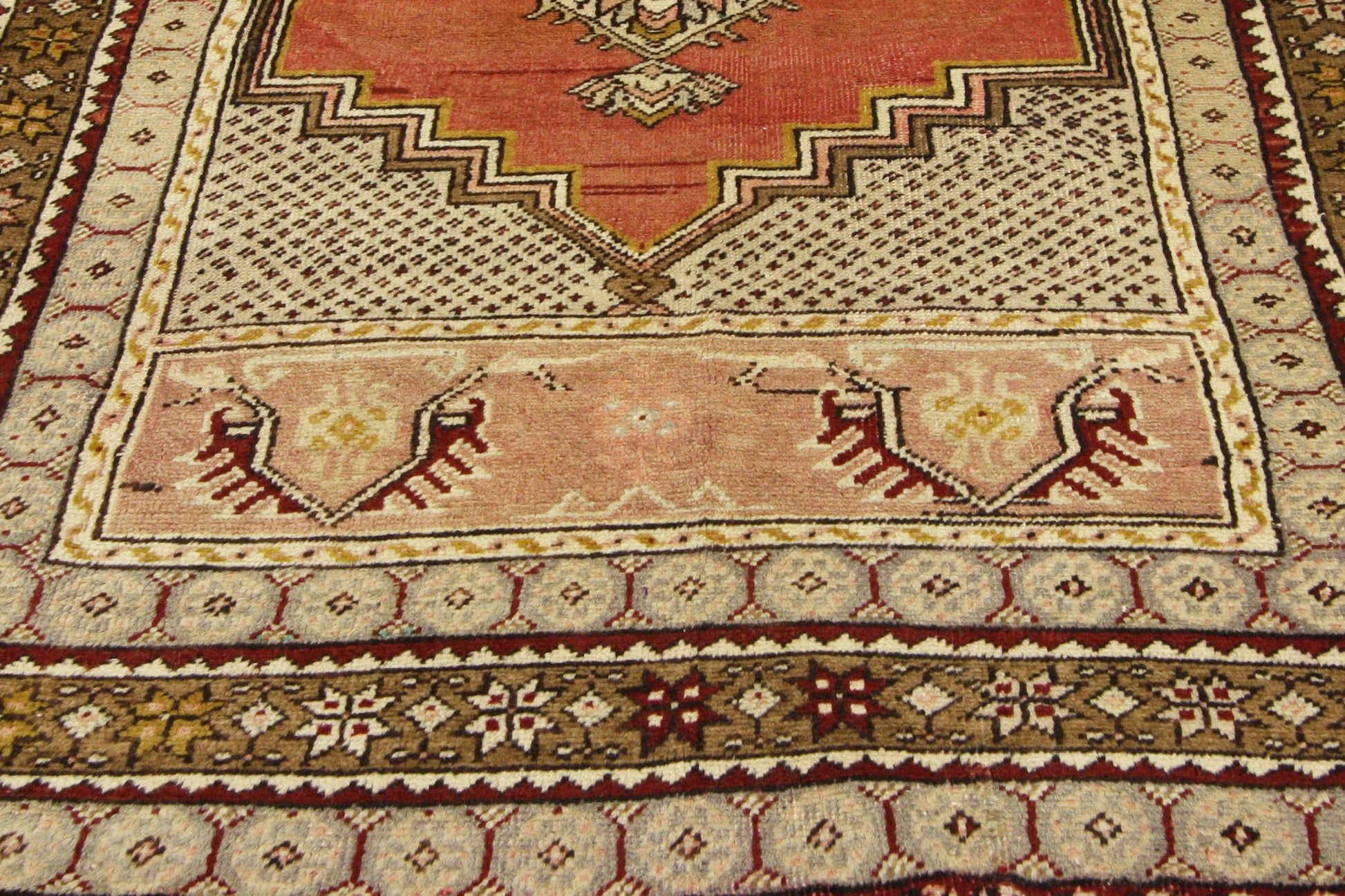 4 x 6 Vintage Turkish Oushak Rug 73847