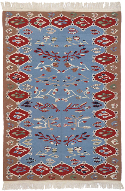 4 x 6 Vintage Oltenian Romanian Kilim Rug 78048