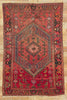 4 x 7 Antique Red Persian Hamadan Rug 21692