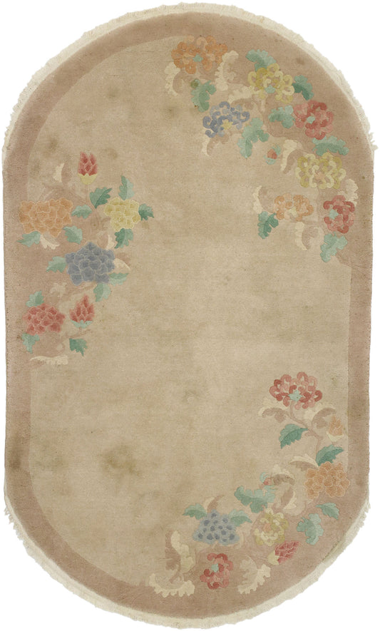 4 x 7 Antique Chinese Art Deco Rug 77328