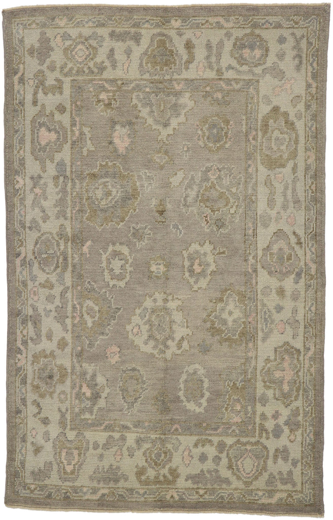 4 x 7 Earth-Tone Turkish Oushak Rug 53597