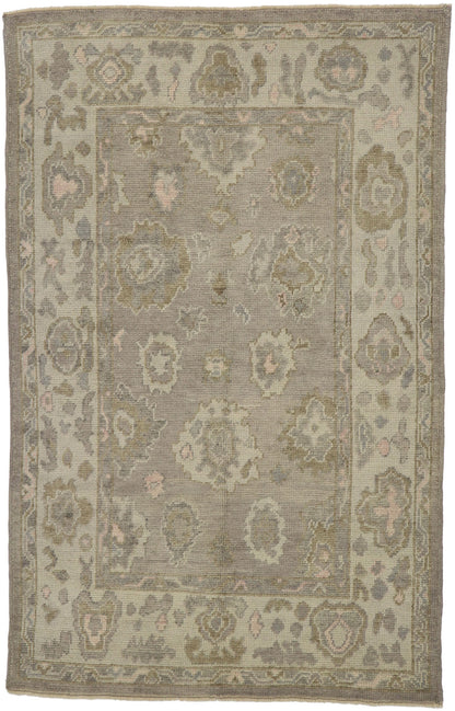 4 x 7 Earth-Tone Turkish Oushak Rug 53597