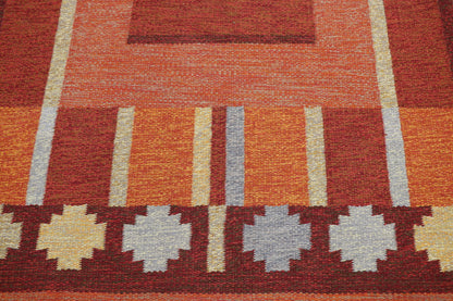 4 x 7 Kerstin Persson Vintage Swedish Rollakan Rug 74942