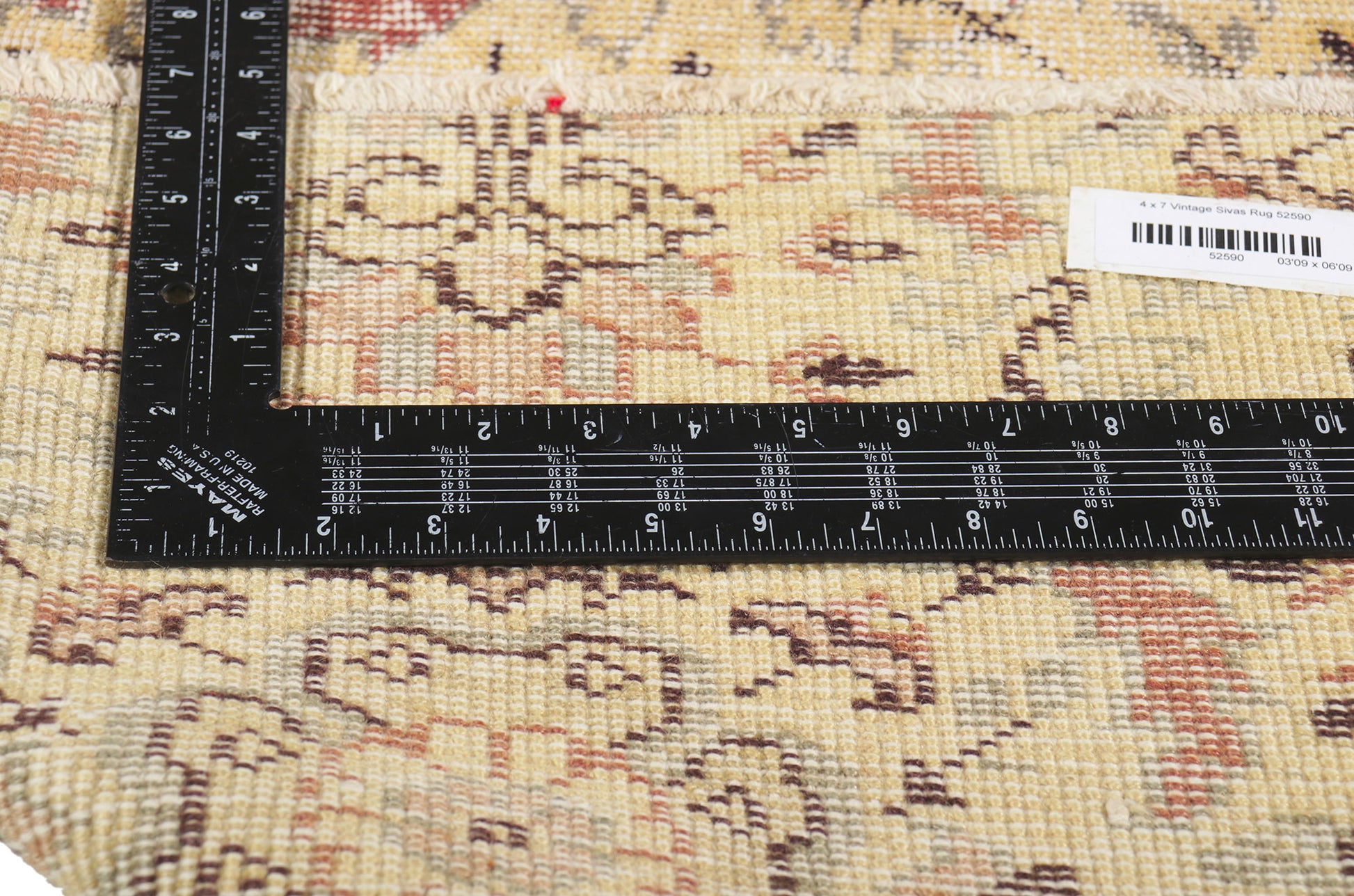 4 x 7 Vintage Turkish Sivas Rug 52590