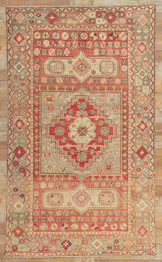 4 x 7 Vintage Turkish Oushak Rug 50654