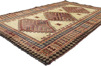 4 x 7 Vintage Persian Tribal Shiraz Rug 75070