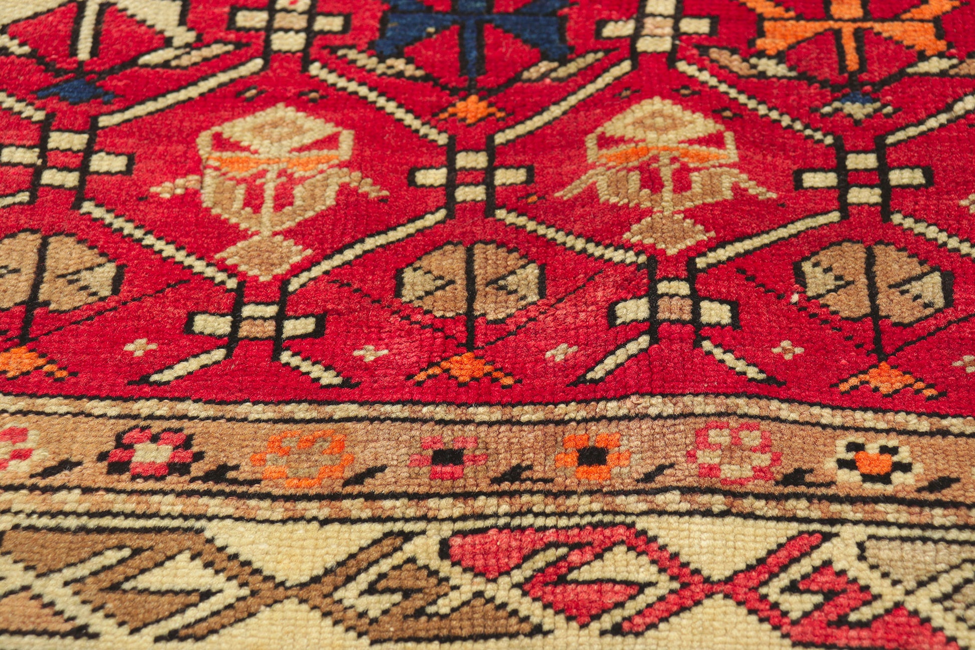 4 x 7 Vintage Red Turkish Oushak Rug 51554
