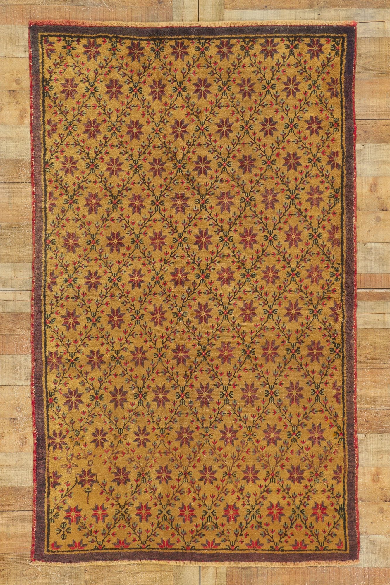 4 x 7 Vintage Turkish Oushak Rug 51401