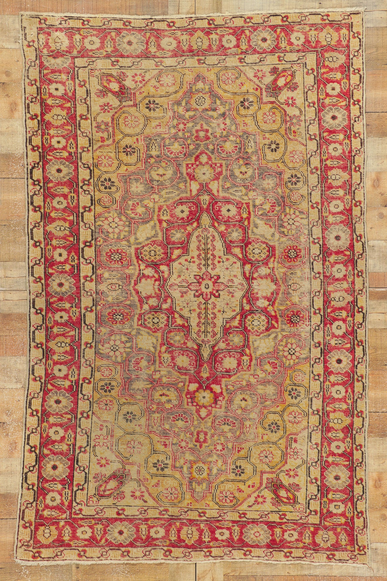4 x 7 Vintage Turkish Sivas Rug 73906