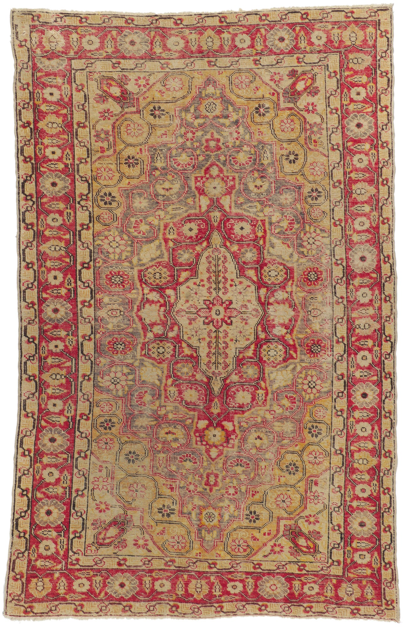 4 x 7 Vintage Turkish Sivas Rug 73906