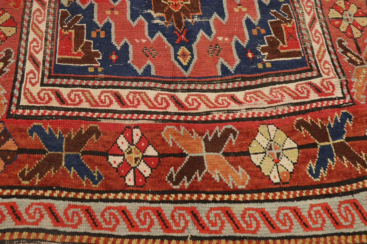 4 x 8 Antique Caucasian Kazak Rug 73080