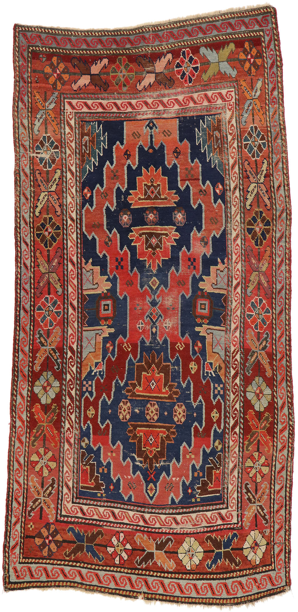 4 x 8 Antique Caucasian Kazak Rug 73080