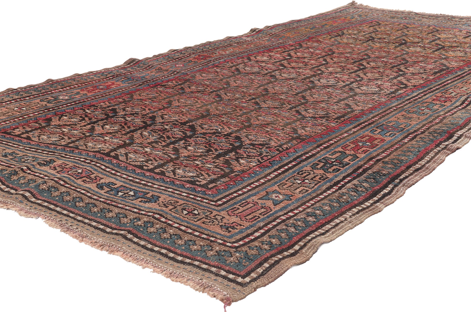 4 x 8 Antique Persian Kurdish Rug 73113