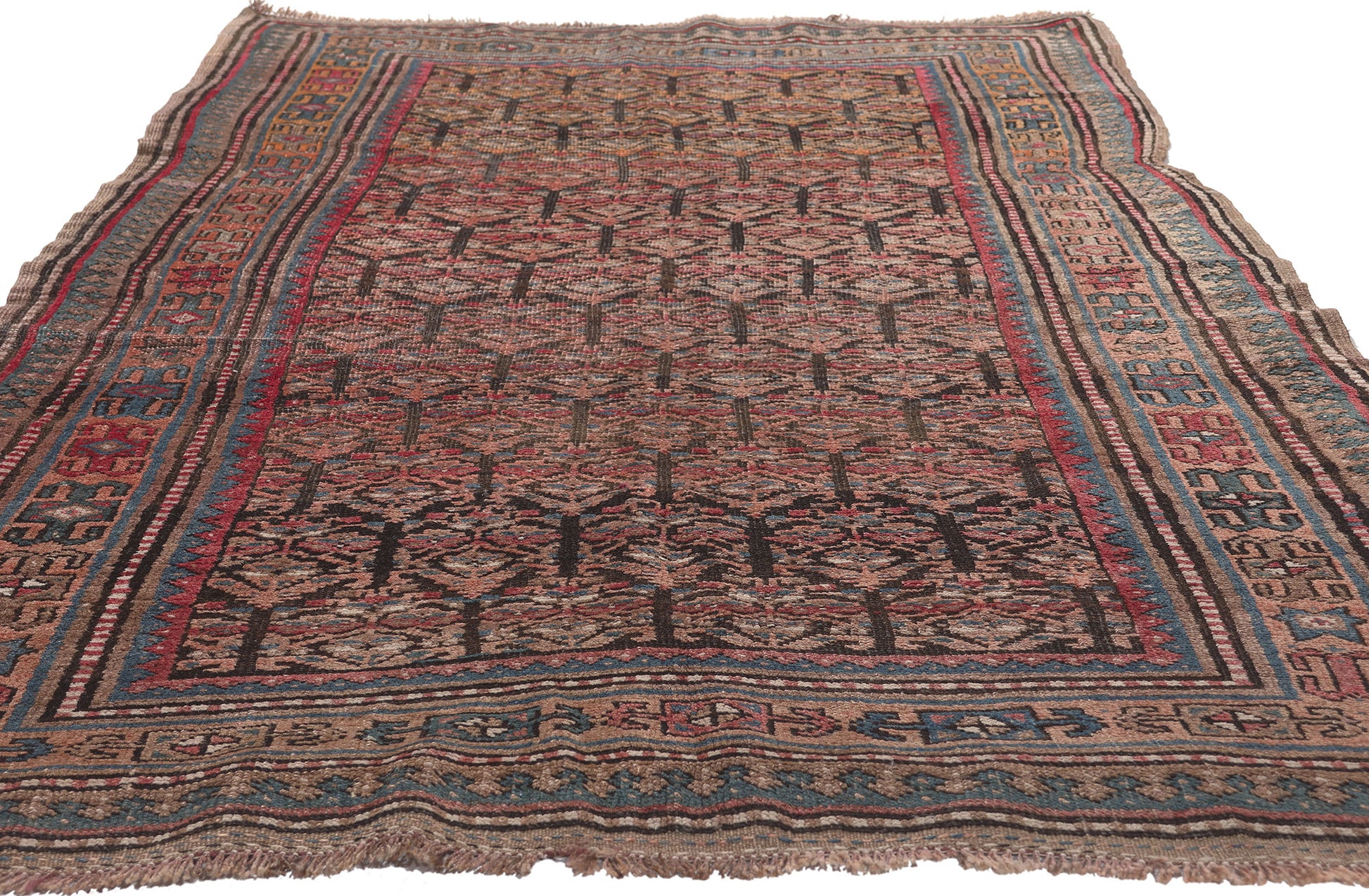 4 x 8 Antique Persian Kurdish Rug 73113
