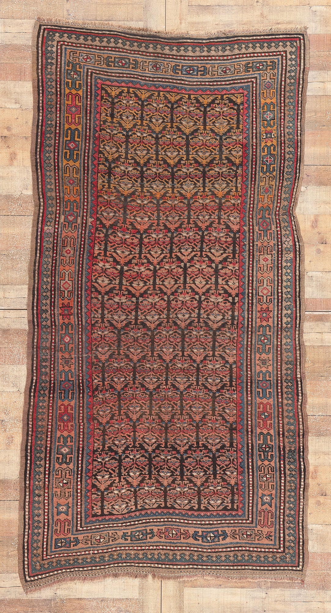 4 x 8 Antique Persian Kurdish Rug 73113