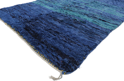 4 x 8 Modern Blue Beni Mrirt Moroccan Rug 21129