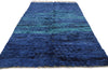 4 x 8 Modern Blue Beni Mrirt Moroccan Rug 21129