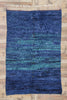 4 x 8 Modern Blue Beni Mrirt Moroccan Rug 21129